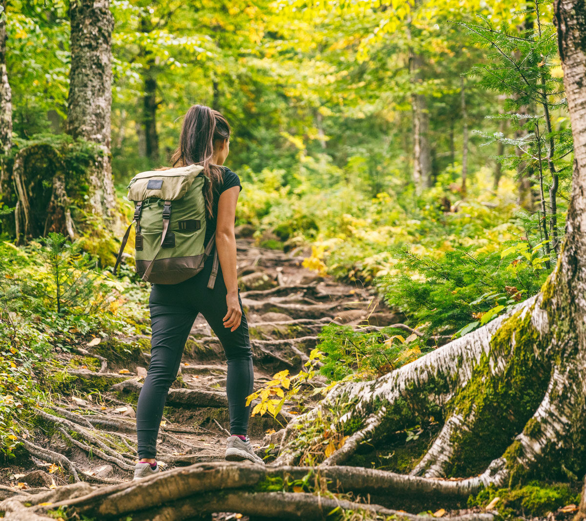 Woman hiking