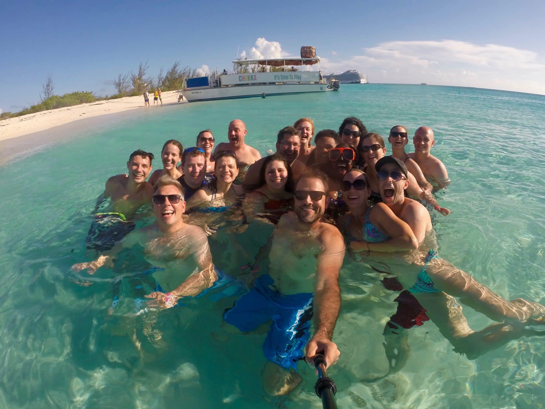 Most of my team, swimming off Grand Turk. Photo courtesy of Kyle Chowning.