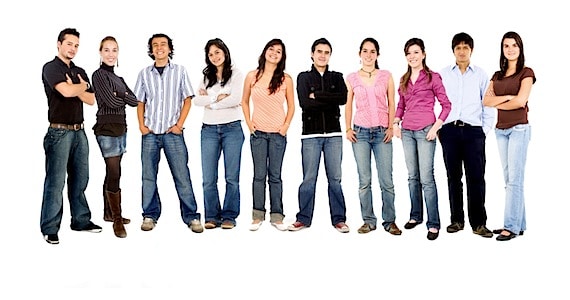 Group of Happy People in Jeans - Photo courtesy of ©iStockphoto.com/Andresr, Image #5563401